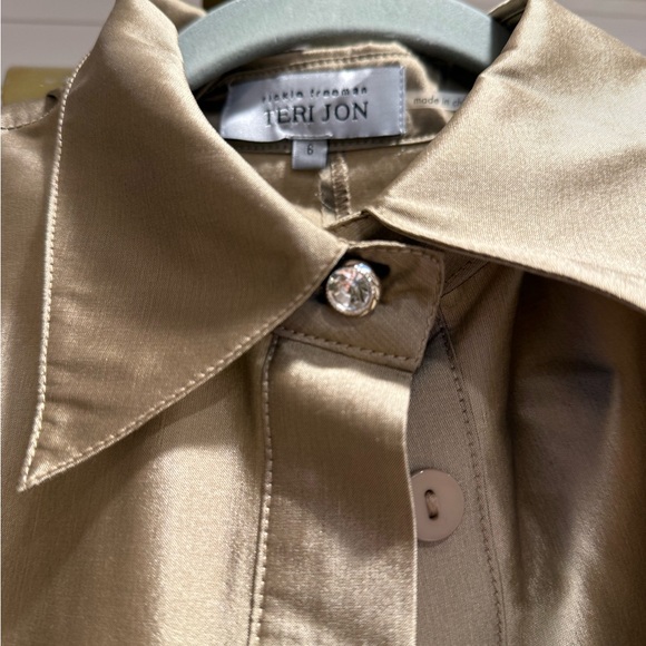 Teri Jon Ricki Freeman satin & brocade dress size 6 3/4 sleeve worn once - Picture 8 of 11